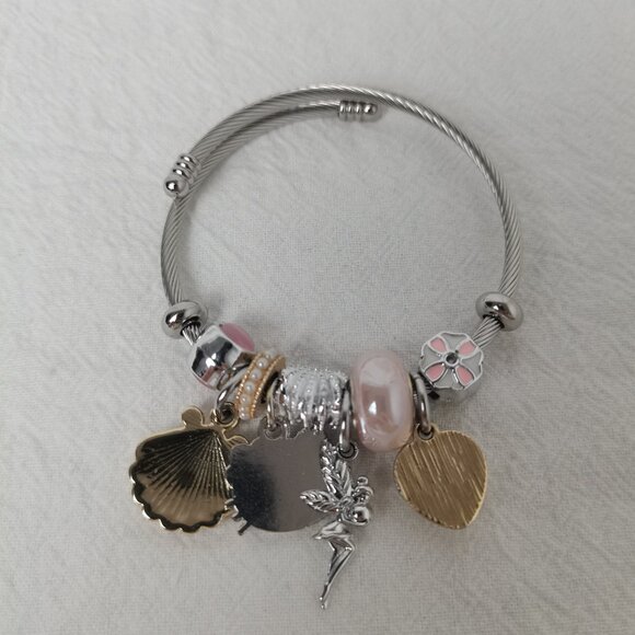 Orange Hello Kitty Charm Pendant Tone Bangle Bracelet - Picture 4 of 4